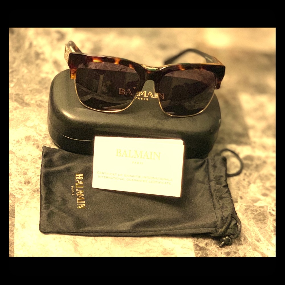 Balmain Sunglasses BL 7010 Tortoise Gold Black